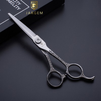 Antique engrave handle barber scissors 440C steel hair cutting scissors 6 inch matte hairdressing scissors